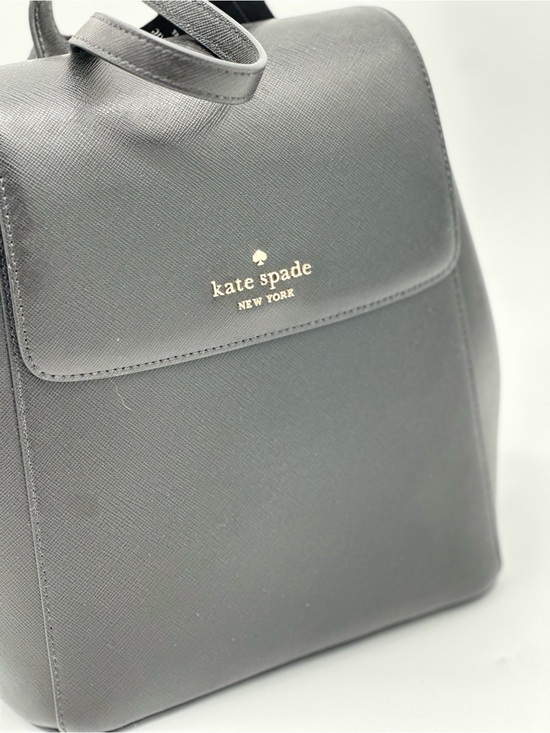 kate spade Black Saffiano Leather Flap Backpack main image 4